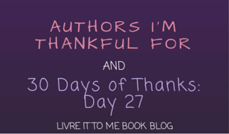 27 authors i'm thankful for